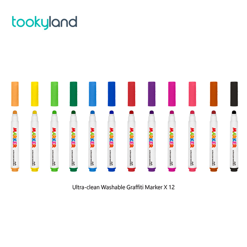 LT351-Ultra-clean Washable Graffiti Marker-12 Colors 