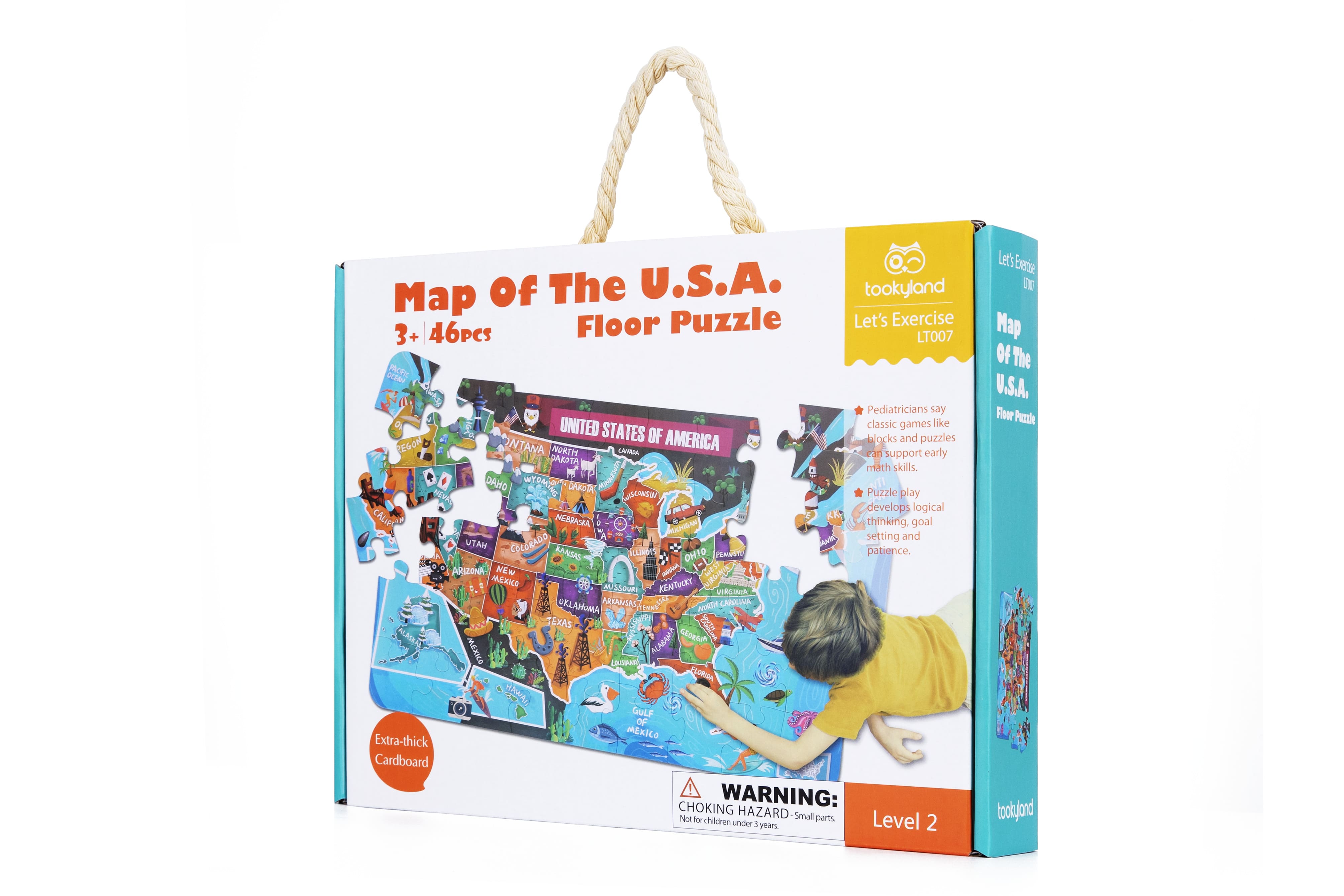 LT007-Map of the U.S.A. Floor Puzzle