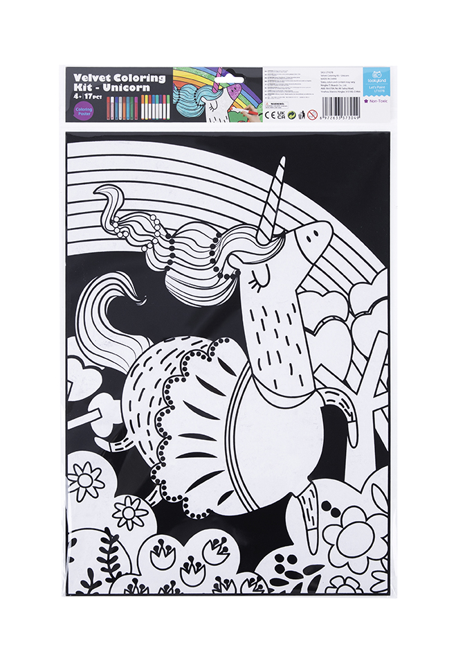 LT107B-Velvet Coloring kit-Unicorn