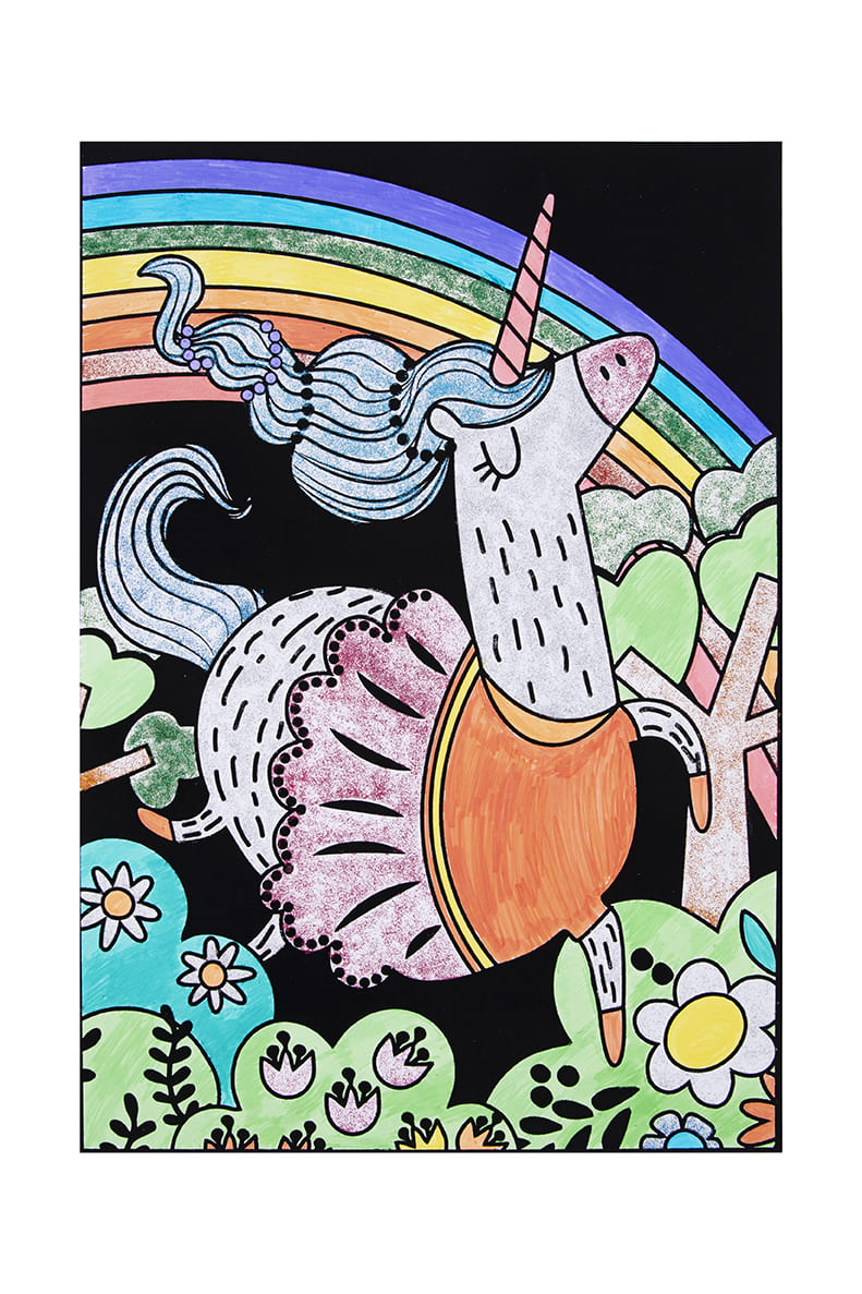 LT107B-Velvet Coloring kit-Unicorn