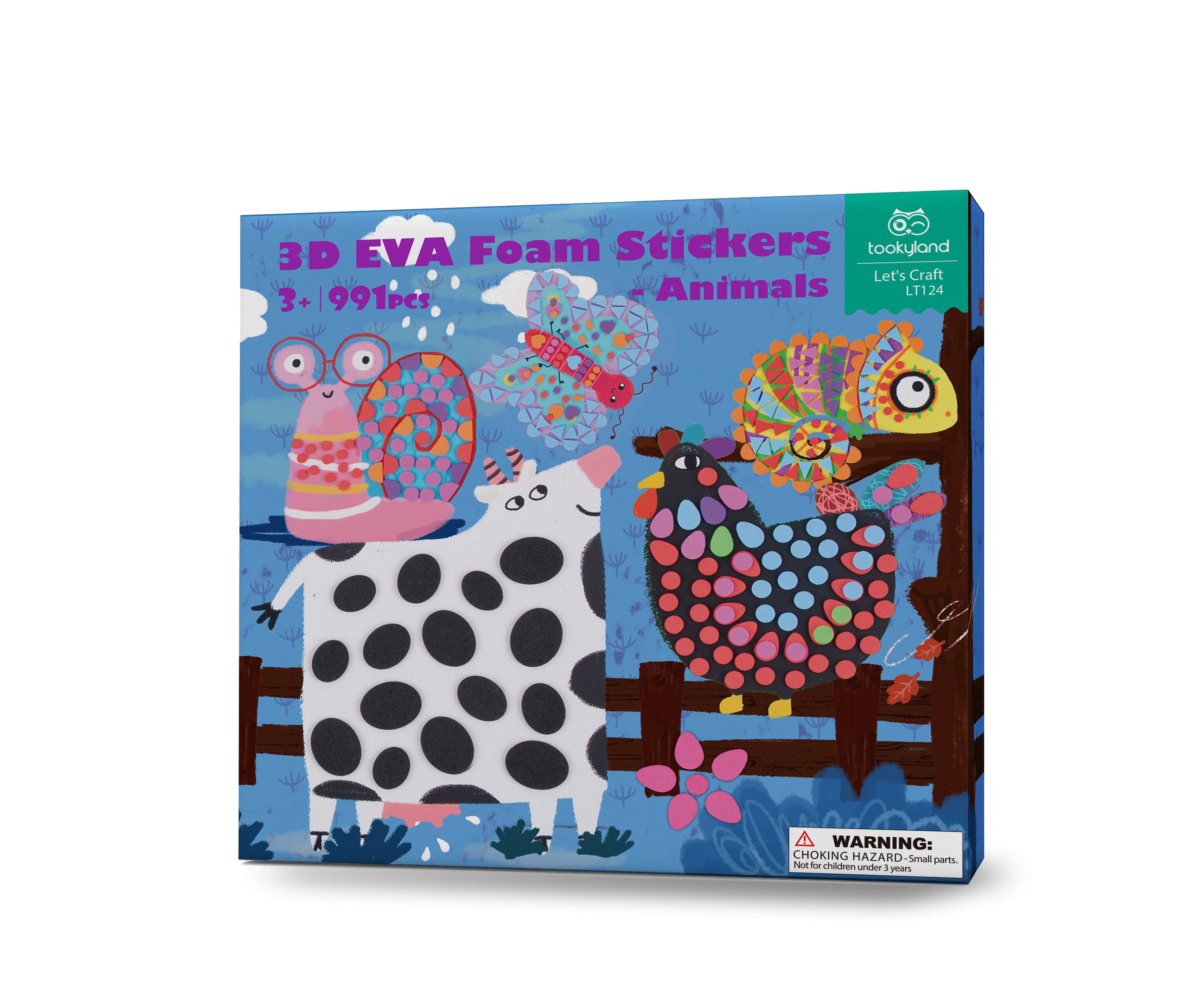 LT124-3D EVA Foam Stickers-Animals