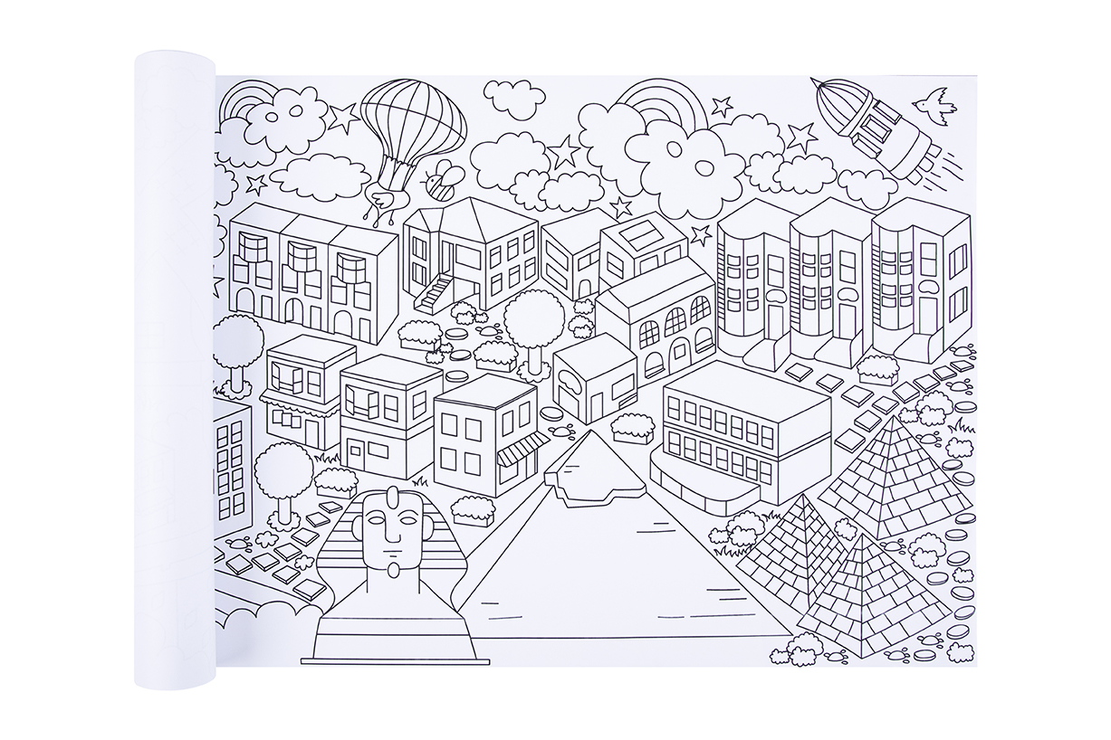 LT127-Giant Coloring Poster-Cities Around The world