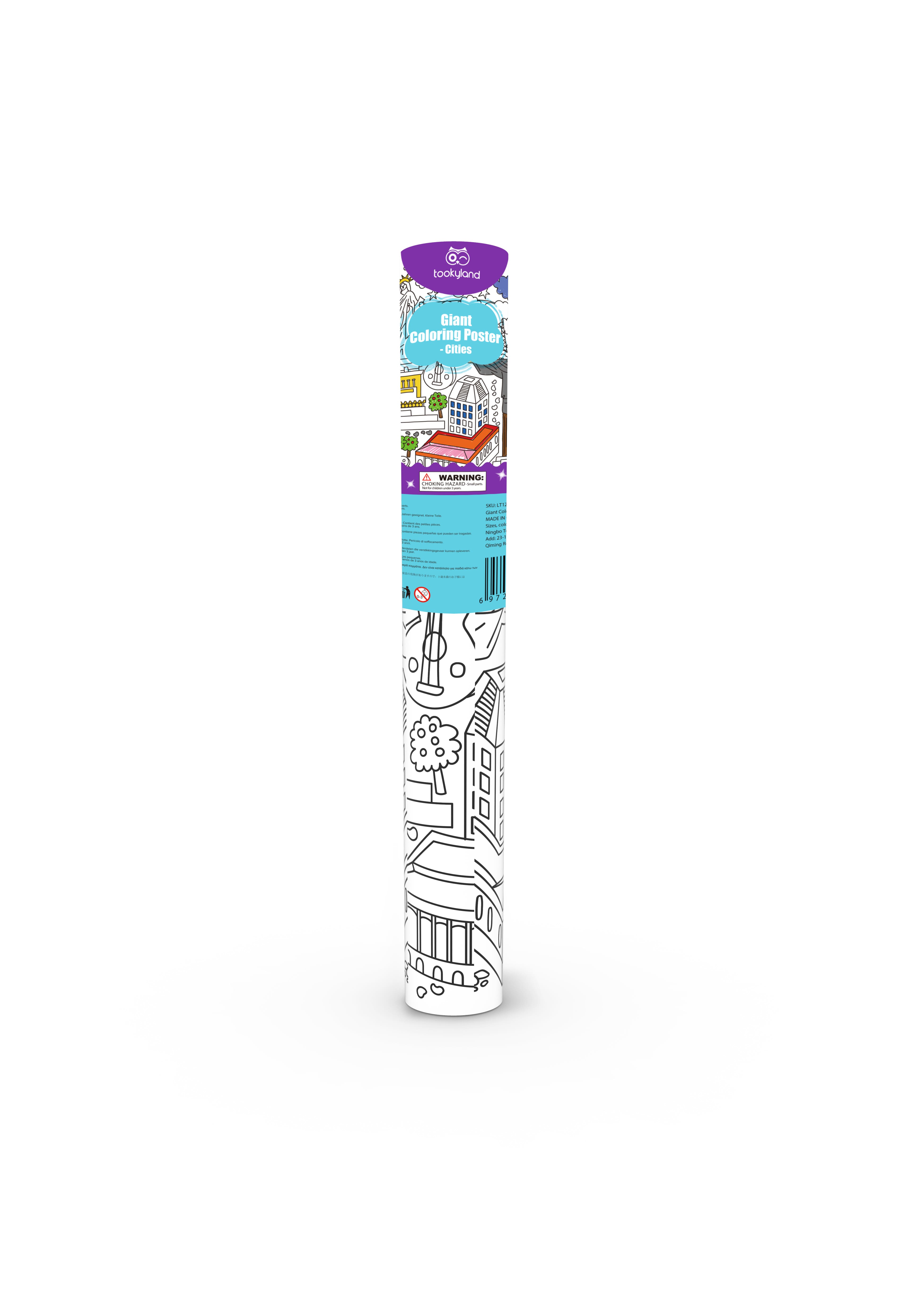 LT127-Giant Coloring Poster-Cities Around The world