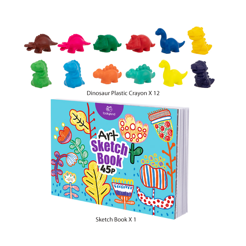 LT304-Plastic Crayon Paint Kit-Dinosaur 