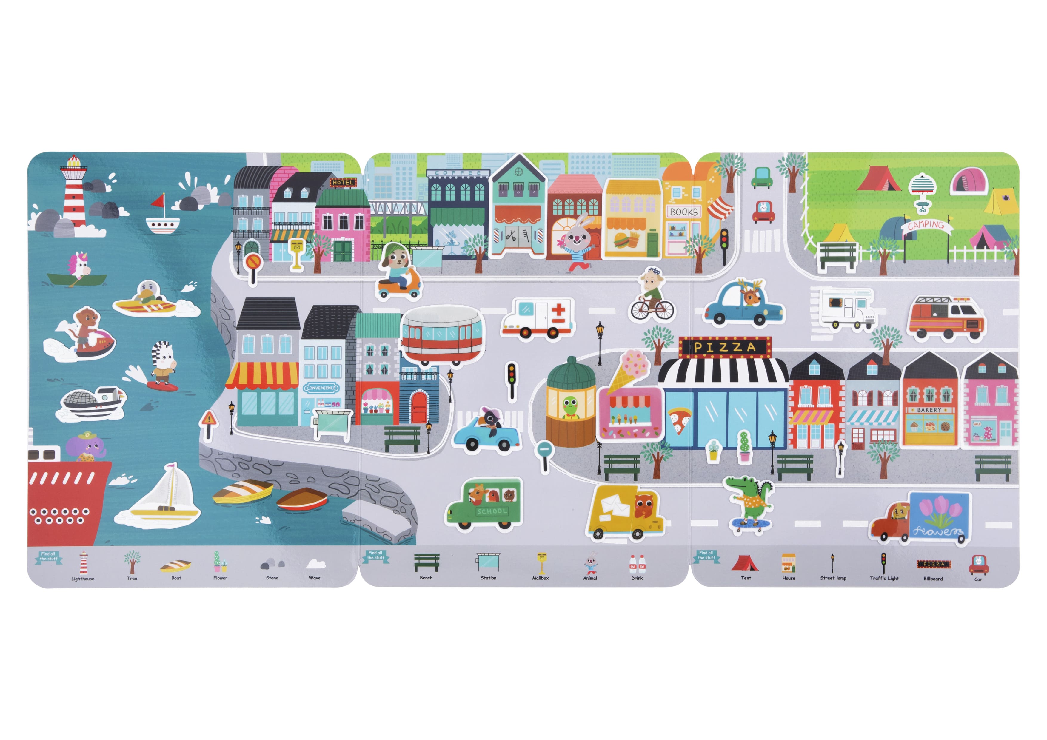 LT325-Silione Sticker Book-Busy City